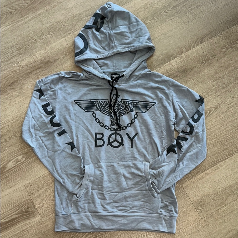 Boy London Gray Graphic Hoodie